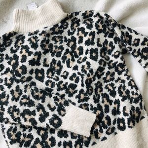 Cozy leopard print sweater